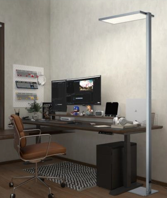 UltraBright Full Spectrum Pro LED Floor Lamp - Adjustable Modern Workspace/Bedroom/Reading Light