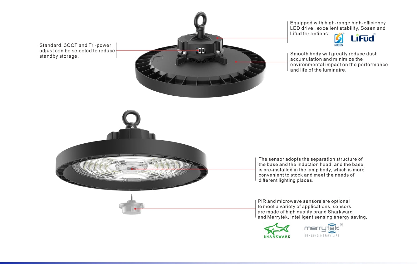 Indoor High Bay 200W 160lm/w EVB 5000K Non-dimmable IP65