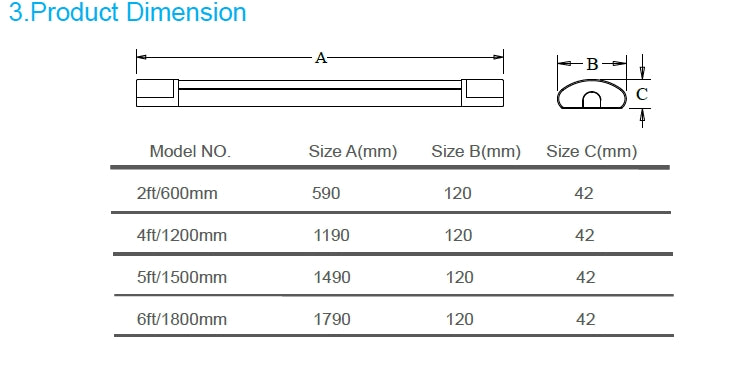 Linear Light 60W 5ft 100lm/w 4000K Non-dimmable