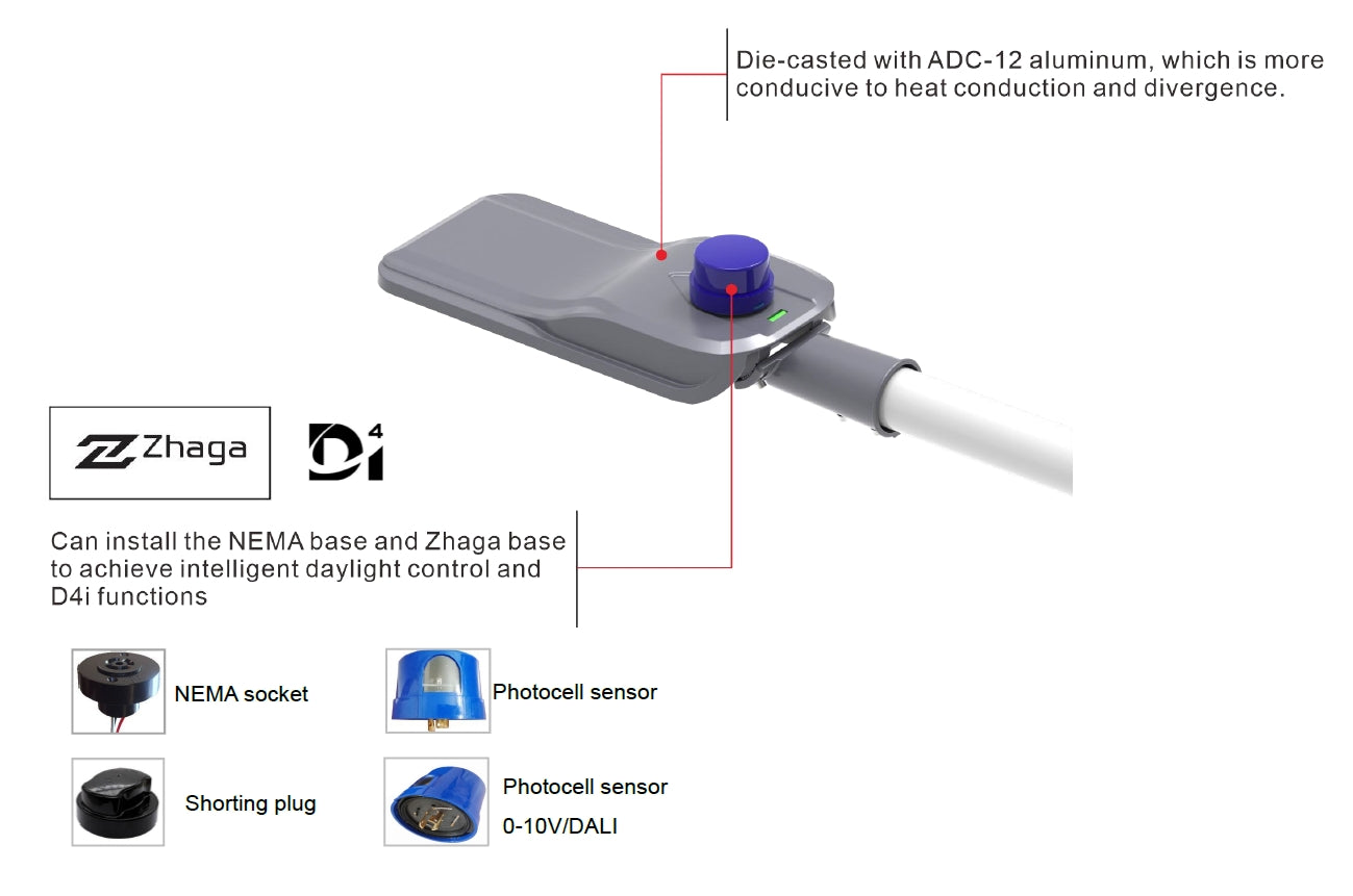 Street Light 50W 130-140lm/w 5000K Non-dimmable IP66 10KV SPD