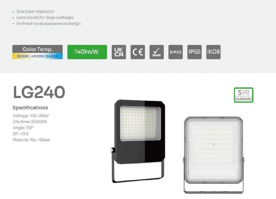 100W high lumen efficacy Floodlight, CCT:4000/6400K, 15000lm