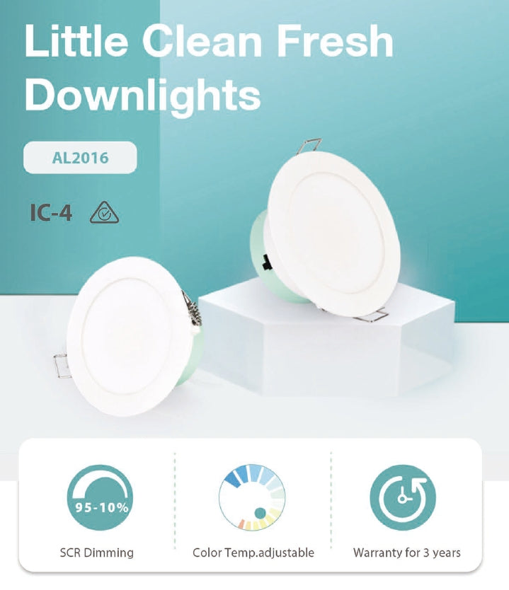 7W SMD dimmable downlight, CCT:3000K+4000K+6000K,700lm, cut:92mm, size:105x48mm