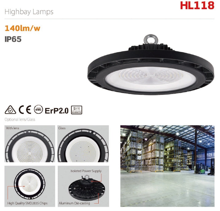 200W highbay, CCT:3000K/4000K/5000K/6500K, 26000lm@3000K 28000lm 4000K