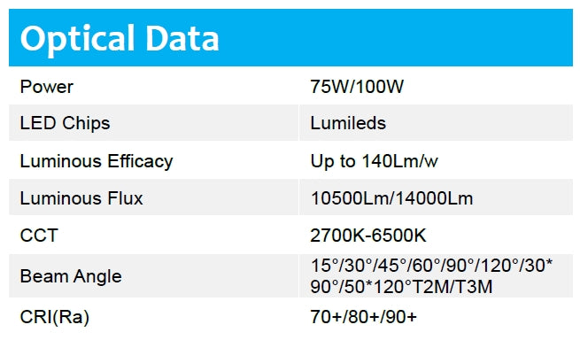 100W 140lm/w EVB 5000K LED floodlight Non-dimmable