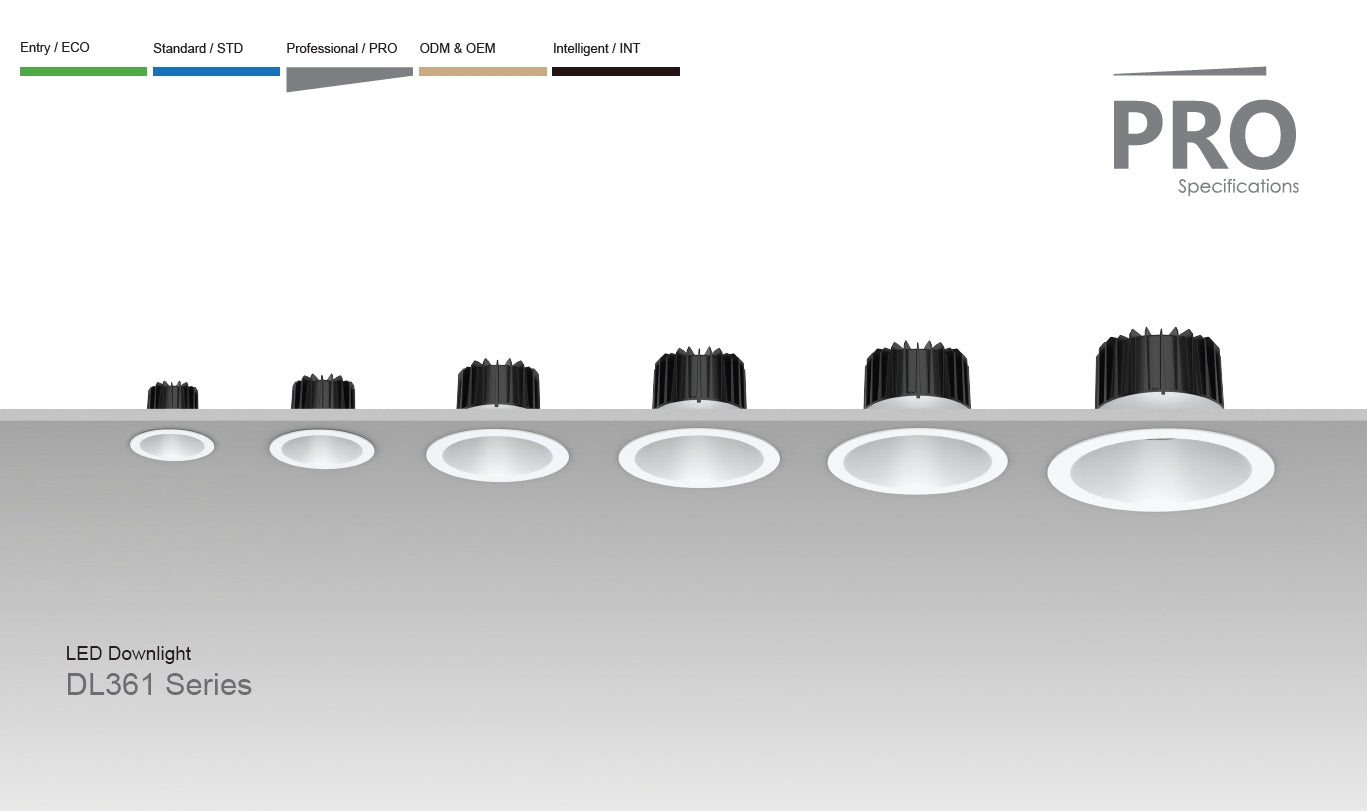 UGR19 COB LED Downlight 10W with flex cable & plug