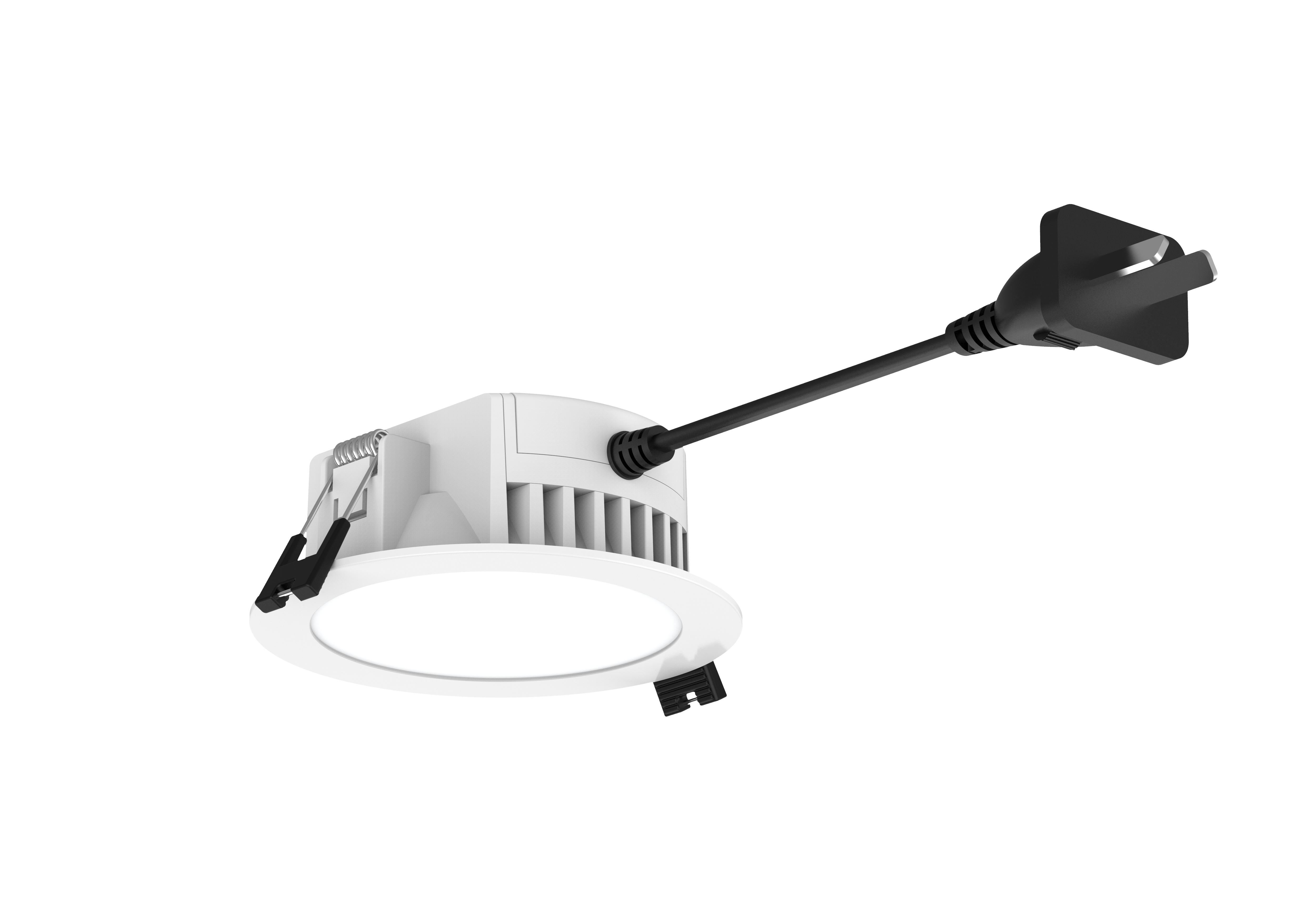 IC-4 90mm cutout integrated driver LED Downlight 106x40mm with flex cable & plug