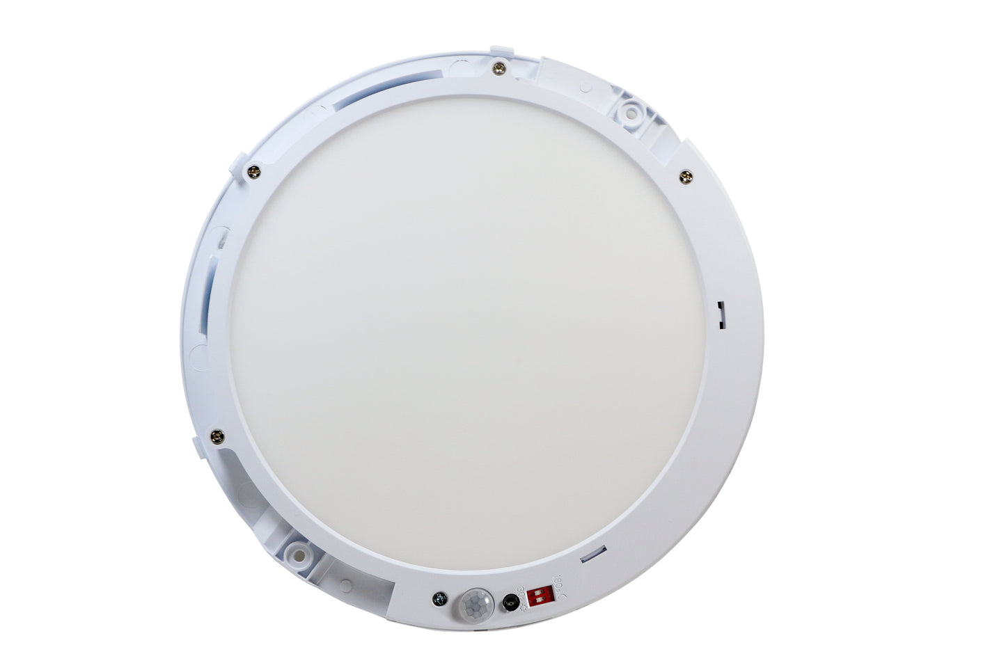 18W LED Ceiling Light, PIR sensor + photocell sensor, single color, 220mm Diameter - 1440 Lumens